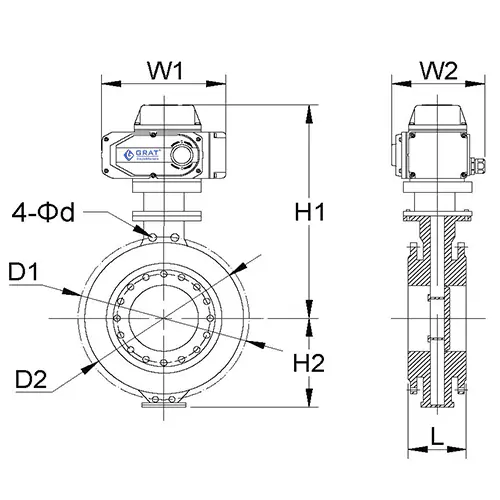 硬密封三偏心电动蝶阀 5 1 200629144135Y8 1
