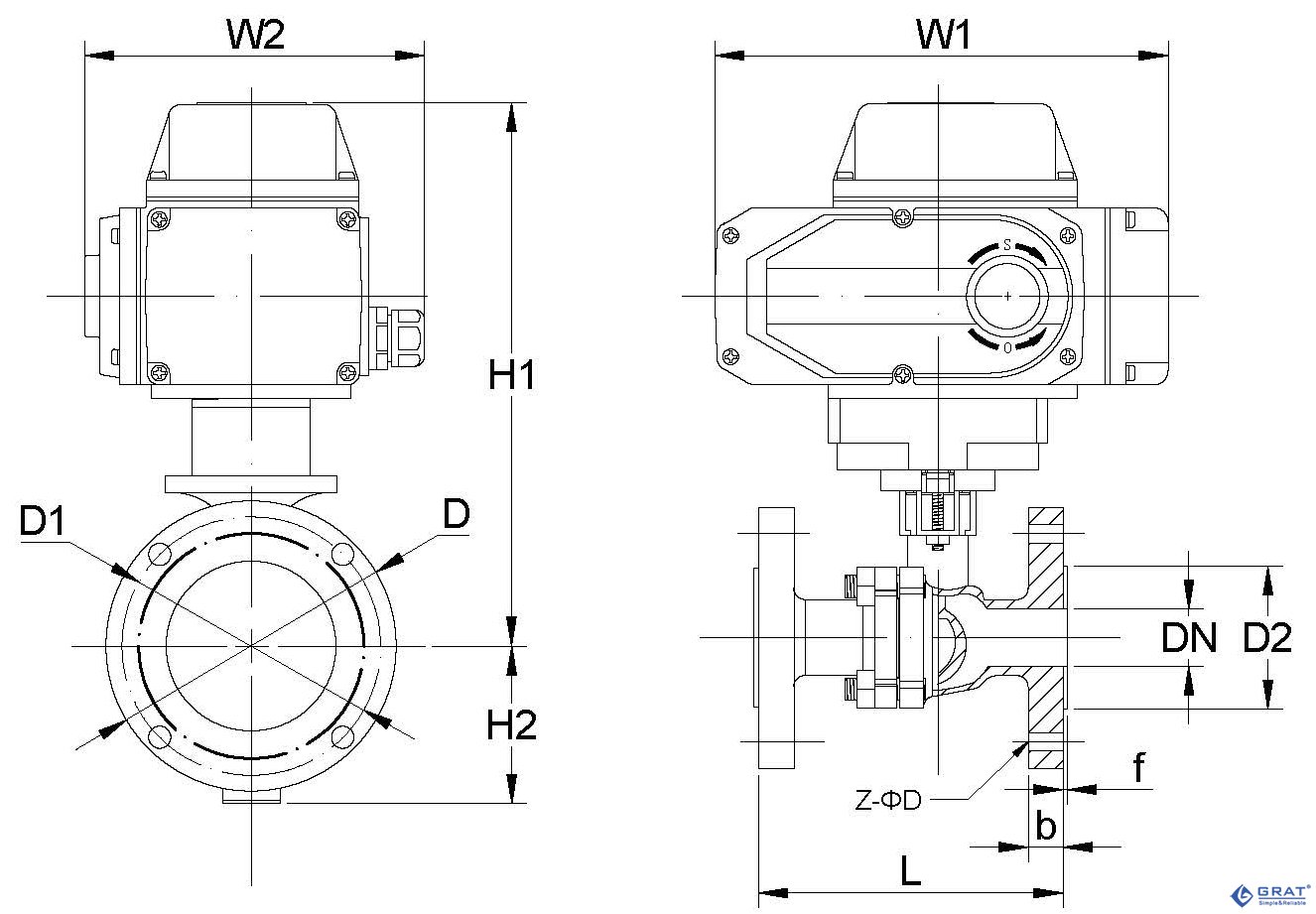 衬氟电动球阀 2 1 200H114313V50