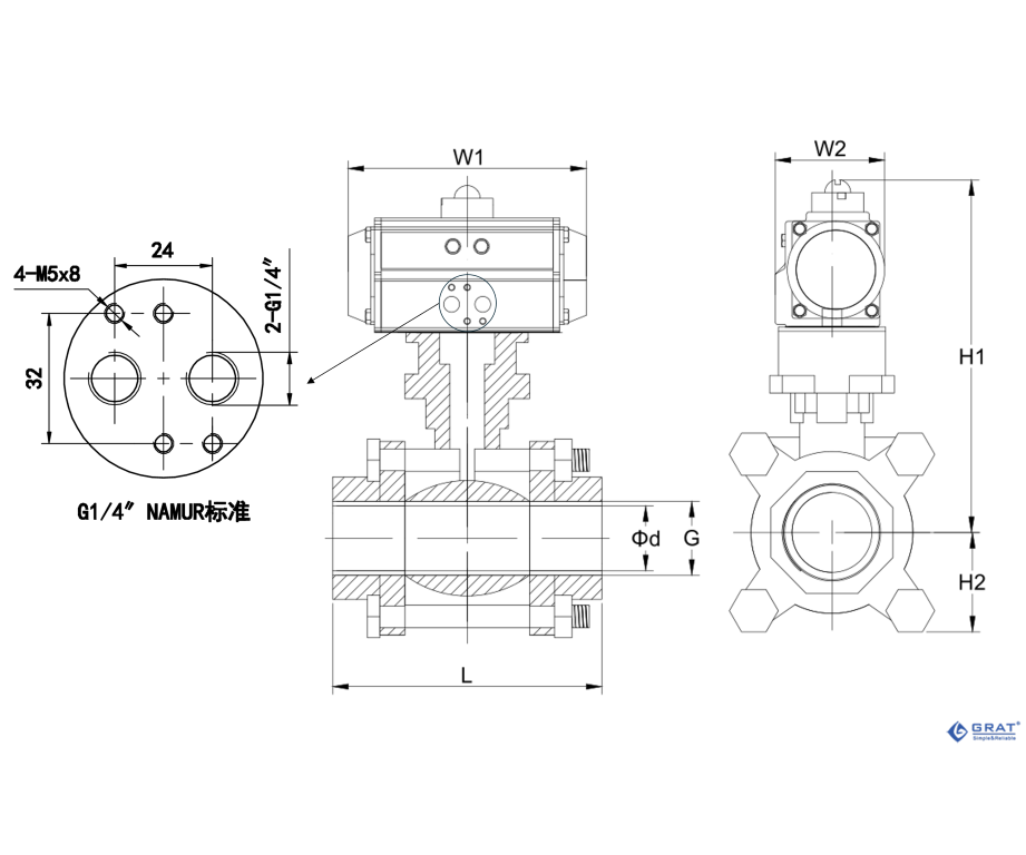 气动内螺纹球阀 4 1 2010261A11B26