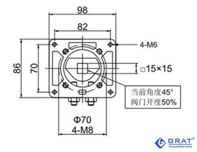 阀门连接执行器连接尺寸怎样测绘 21 1 220Q1132R0142