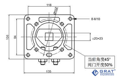 阀门连接执行器连接尺寸怎样测绘 22 1 220Q1132Z9251