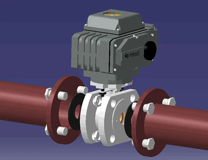 电动V型球阀 7 1IS919B 2 1