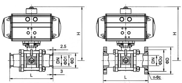 气动V型真空球阀 2 1R25M443 1