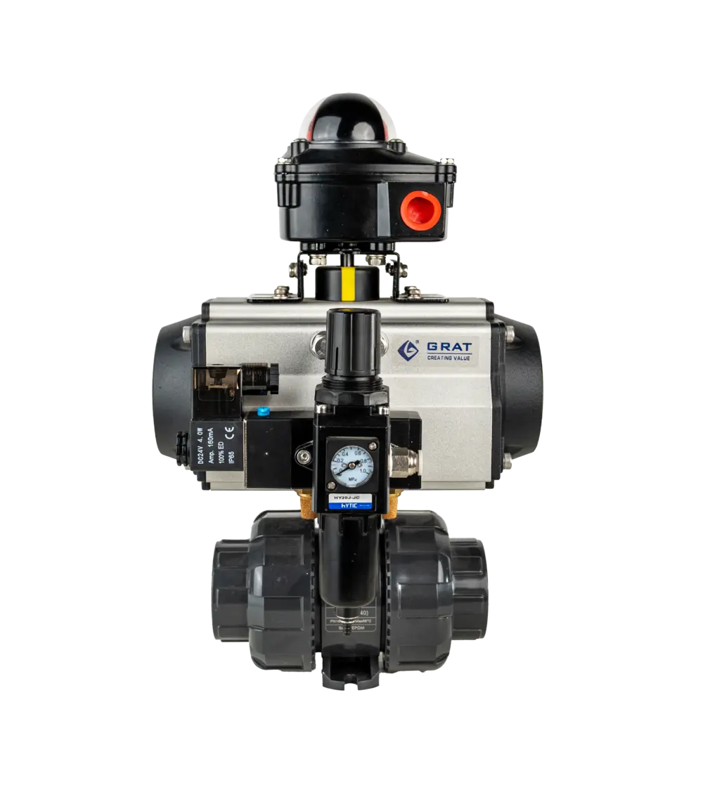 气动塑料球阀 3 气动塑胶防腐球阀3