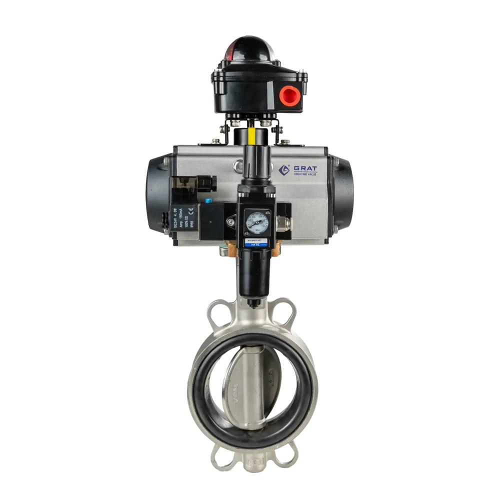 气动软密封蝶阀 2 气动对夹蝶阀1