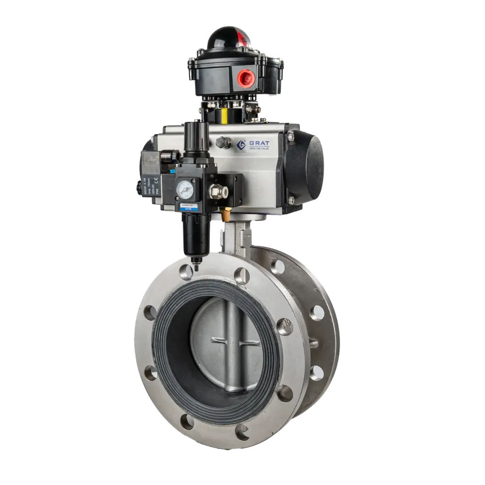 气动软密封蝶阀 4 气动法兰软密封蝶阀1