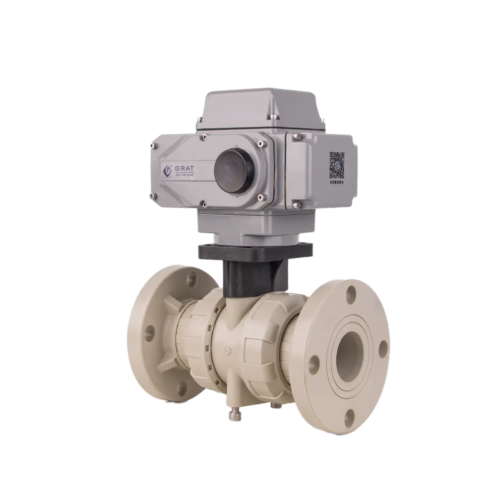 电动塑料防腐球阀 1 电动cpvc塑胶防腐球阀4