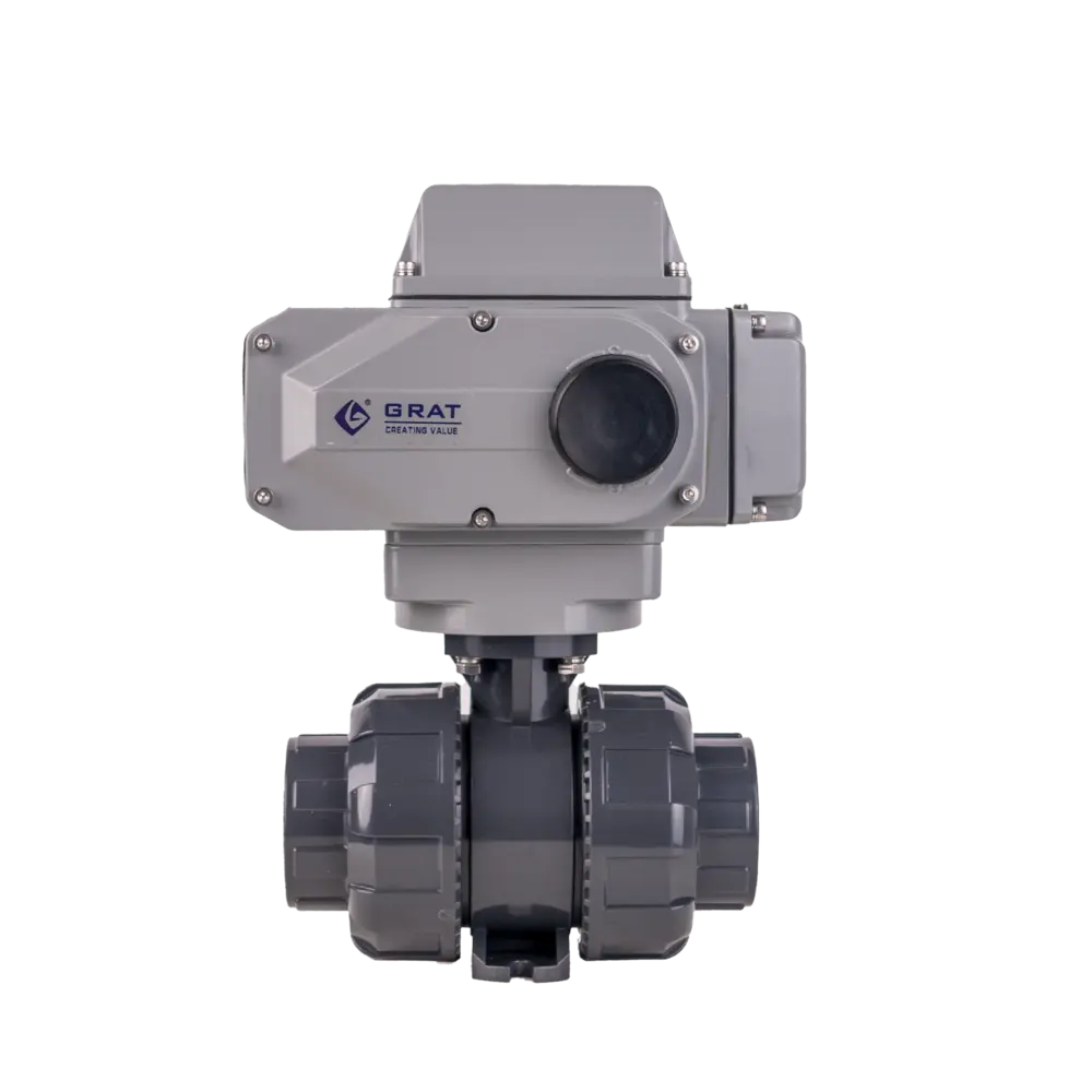 电动塑料防腐球阀 4 电动双由令活接塑胶防腐球阀2