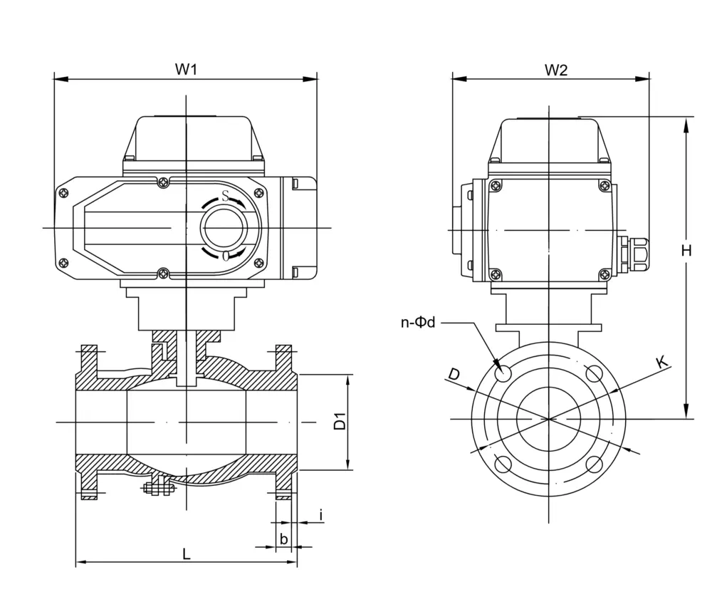 电动法兰球阀 7 电动法兰式球阀