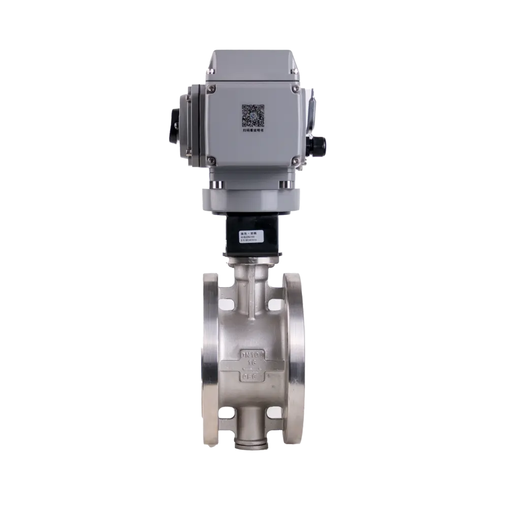 电动硬密封蝶阀 3 电动硬密封法兰蝶阀侧面