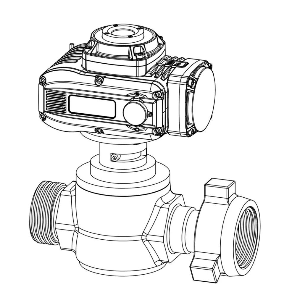 防爆电动旋塞阀 1 防爆电动旋塞阀上装图