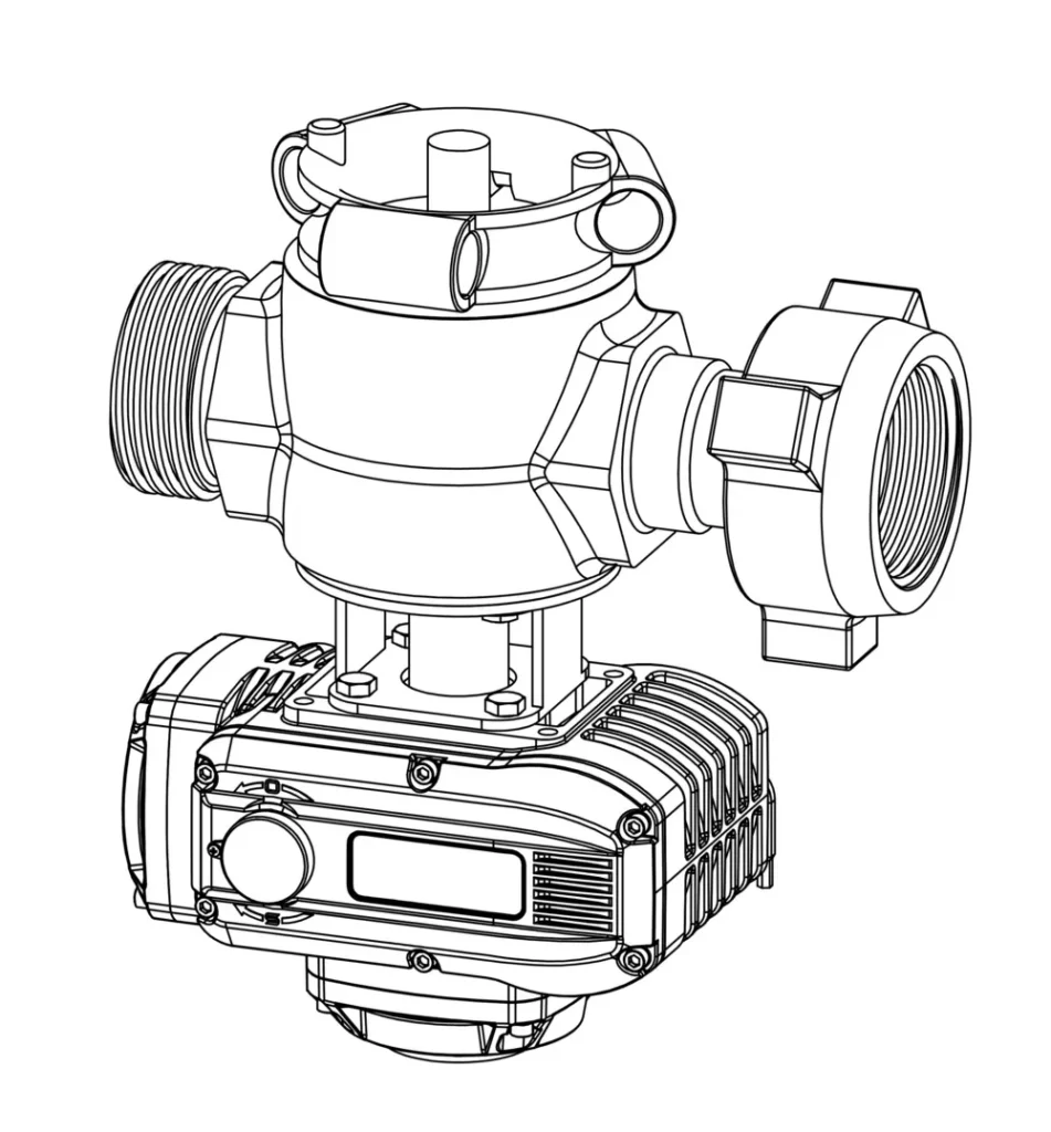 防爆电动旋塞阀 2 防爆电动旋塞阀下装图
