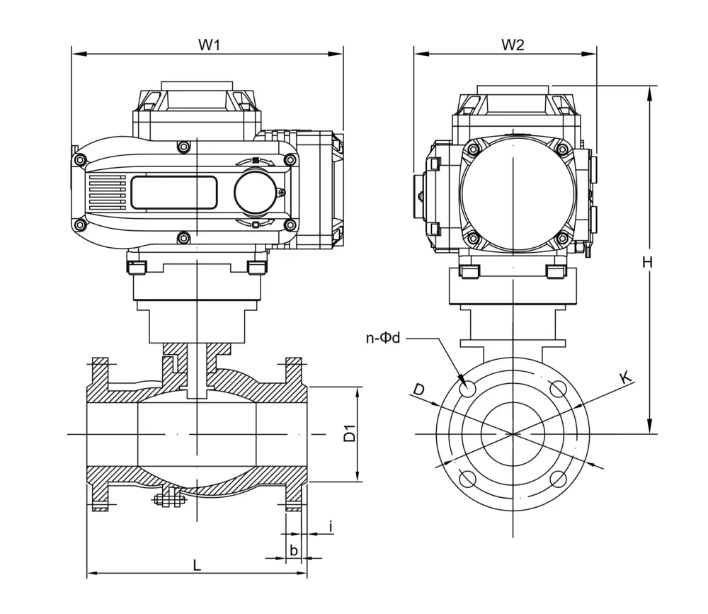 防爆电动法兰球阀 7 防爆电动法兰式球阀