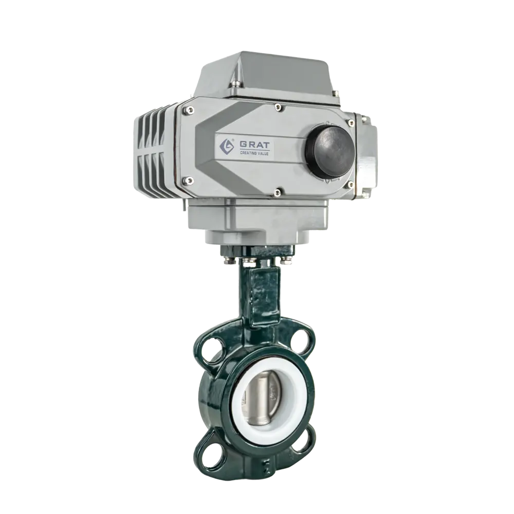 衬氟电动蝶阀 3 对夹衬氟蝶阀2