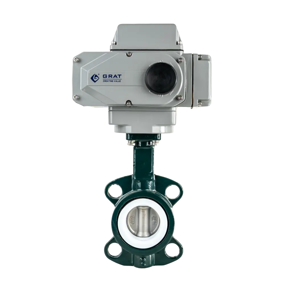 衬氟电动蝶阀 2 对夹衬氟蝶阀3