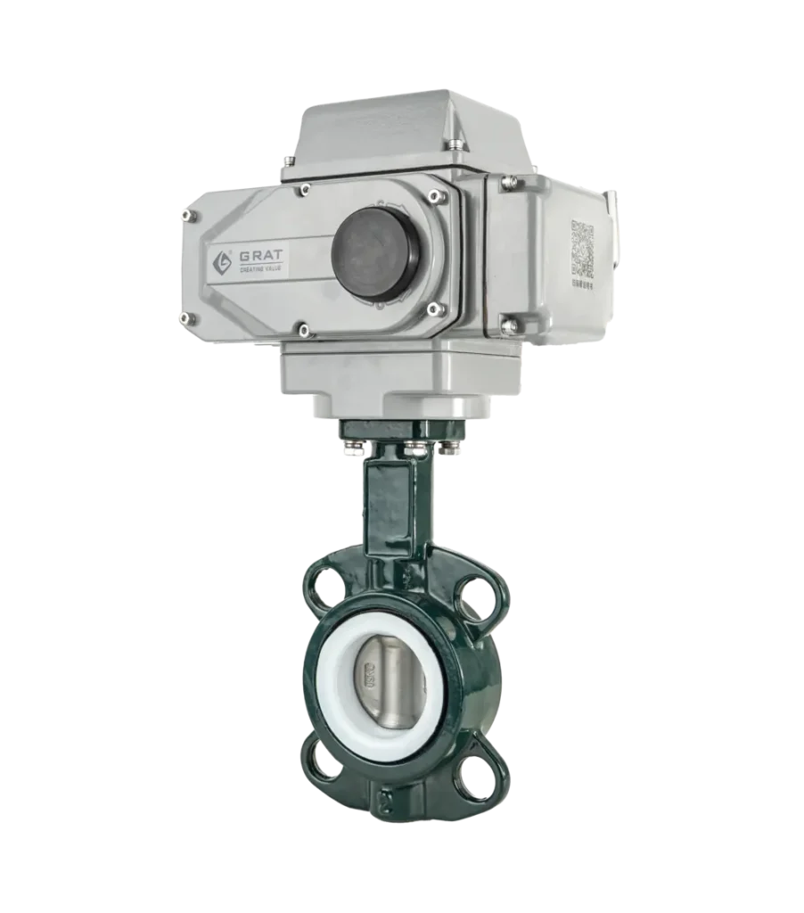 衬氟电动蝶阀 1 对夹衬氟蝶阀4