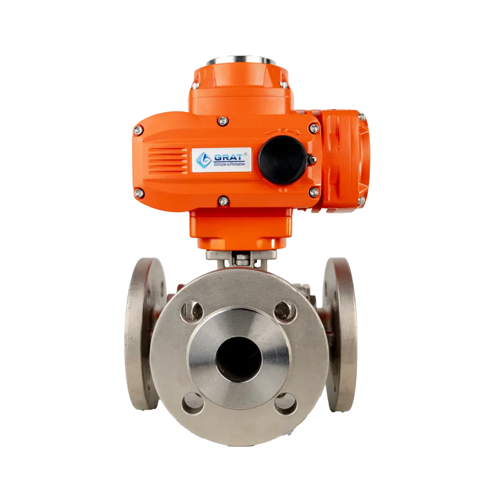 防爆电动三通球阀 2 防爆三通法兰球阀3