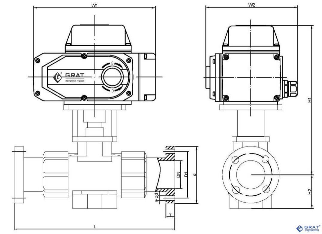 电动塑料法兰球阀 1 3c486eb07e54e7d6682621360f37347e
