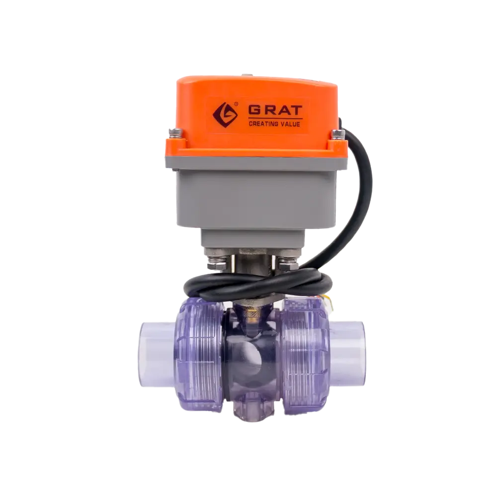 Clear UPVC Electric Valve 1