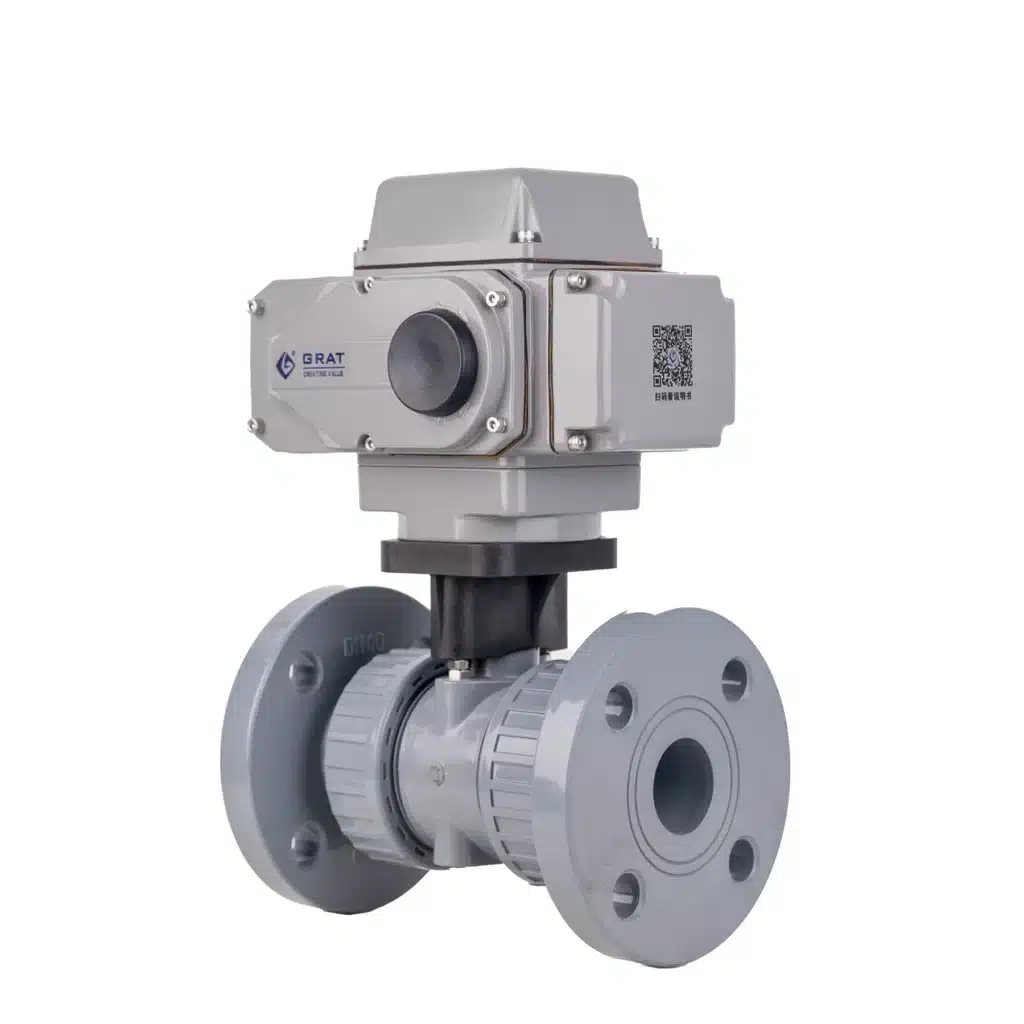 GRAT UPVC Flange Ball Valve GRAT UPVC electric ball valve