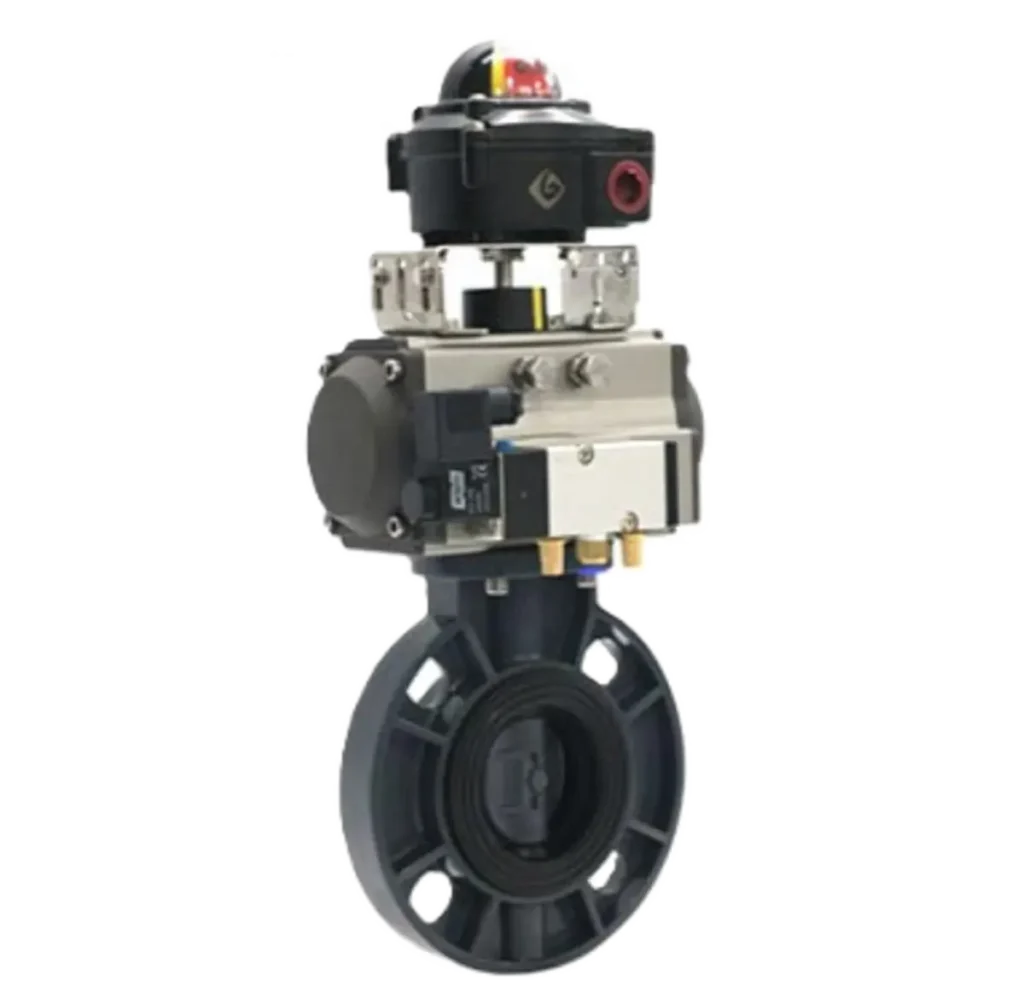 UPVC Pneumatic Butterfly Valve UPVC Pneumatic Butterfly Valve 1